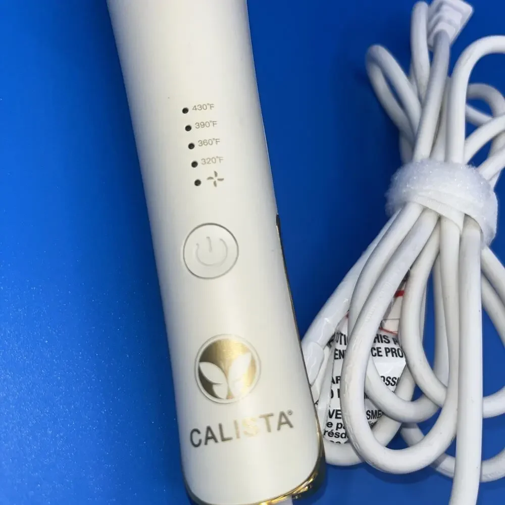 Calista Airglide Pro Cool Breeze Flexstyle WHITE PEARL GOLD Curl Straightener